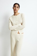 Rib-knit Cardigan