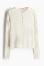 Rib-knit Cardigan