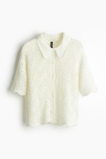 Pointelle-knit Cardigan